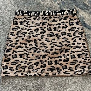 Topshop Leopard Mini Skirt sz 8